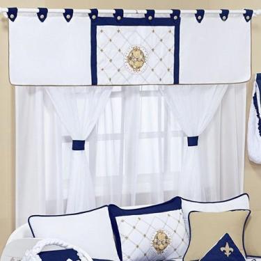 Imagem de Cortina Quarto de Bebê Ursinho Marinho 5 Peças - Talismã