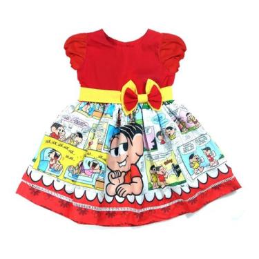 Imagem de Vestido Monica Gibi Com manga festa Infantil - Ateliê Iza Rocha, 01