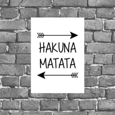 Imagem de Placa Decorativa Hakuna Matata 18x27cm - Quadros On-line