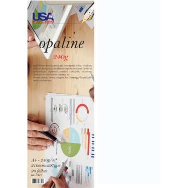 Imagem de Papel Opaline A4 Branco Nacional 240G - Pacote com 20 Folhas - Usa Fol