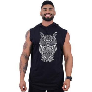 Imagem de Regata Longline com Touca Masculina MXD Conceito Coruja Rabiscada, GG,