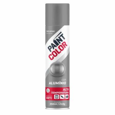 Imagem de Tinta Spray Paintcolor Alta Temperatura Alumínio 350ml - Baston