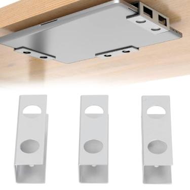 Imagem de Suporte para Laptop Sob a Mesa, Suporte de Metal para Laptop Sob a Mesa, Suporte para Prateleira Sob a Mesa para Economia de Espaço para Laptop, Suporte para Armazenamento