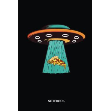 Imagem de Alien Notebook: Funny Pizza Design With Aliens For Kids And Space Lover | Alien Journal, Lined Journal Ufo, Ufo Journal, Lined Journal Alien, Size 6 X 9", 120 Pages.