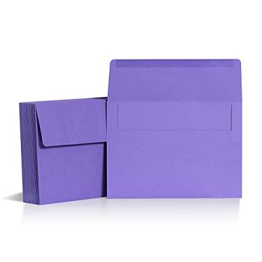 Imagem de Envelopes para convites 12 x 17 cm, pacote com 40 envelopes A7 para cartões de 13 x 18 cm, envelopes coloridos para convite, roxo, 13 x 18 cm