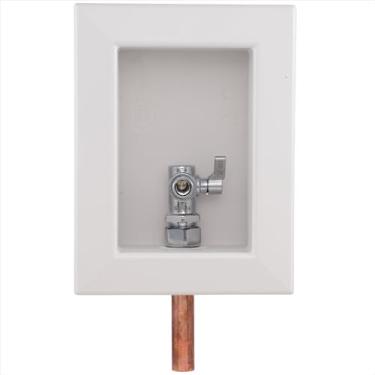 Imagem de Holdrite HR-AFR-M-1 Aparelho classificado para fogo/caixa de tomada de luminária para máquinas de gelo/dispensadores de água, máquinas de lavar louça, pias, vasos sanitários, branco