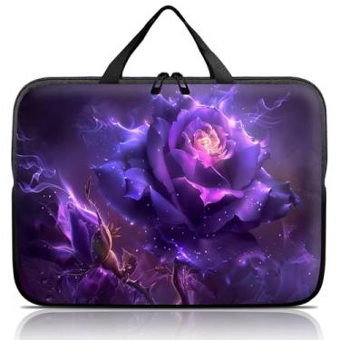 Imagem de Bolsa para laptop 14 15 15,4 15,4 15,6 polegadas, bolsa para notebook, capa macia compatível com Dell, Lenovo, Toshiba HP, Asus Notebook-Purple Rose