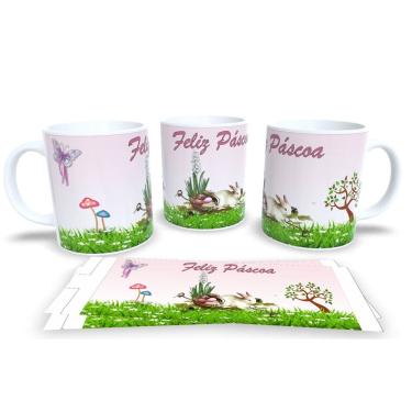 Imagem de Canecas de Porcelana Personalizada Páscoa Presentes Criativos e Cheios de Carinho