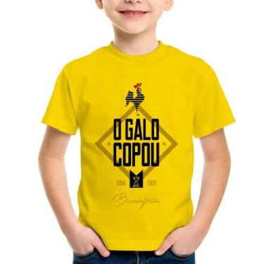 Imagem de Camiseta Infantil O Galo Copou! - Foca na Moda, Amarelo, 6