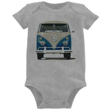Imagem de Body Bebê Kombi Vintage - Foca na Moda, Cinza, G