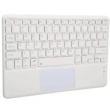 Imagem de Kit Teclado e Mouse Touchpad para Tablet Bluetooth Recarregável Branco