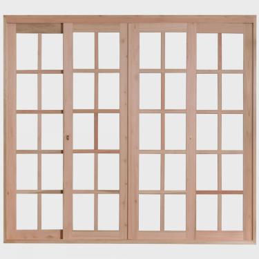 Imagem de Porta de Madeira Balção de Correr 213x200cm com Batente 9,4cm ewk 494 Rondosul