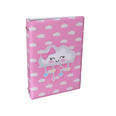 Imagem de Álbum fotográfico 300 Fotos 10x15 Memo nuvem rosa Bebê Chuva de amor Infantil