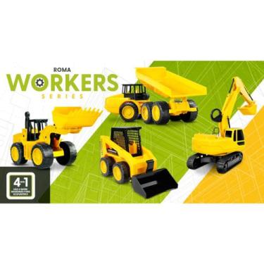 Imagem de Brinquedo  4 Super Maquinas Serie Workers - Pá Carregadeira - Caminhão