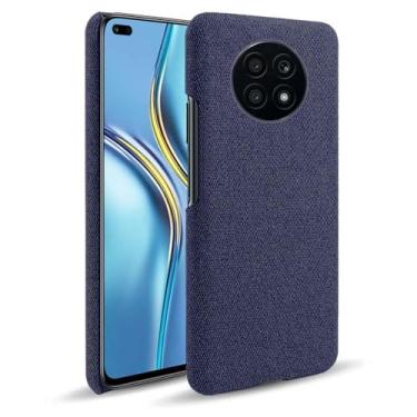 Imagem de Capa para Honor X20,Capa desenhada em lona,Case Protetora Ultrafina com Empunhadura Macia,Design em Tecido Antichoque e Antiarranhões-Blue