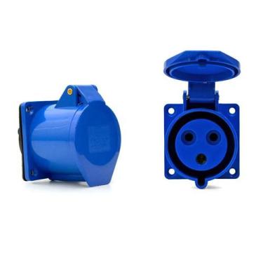 Imagem de Tomada Industrial Embutir Padrão 2P+T 32a Rohdina 6h IP44