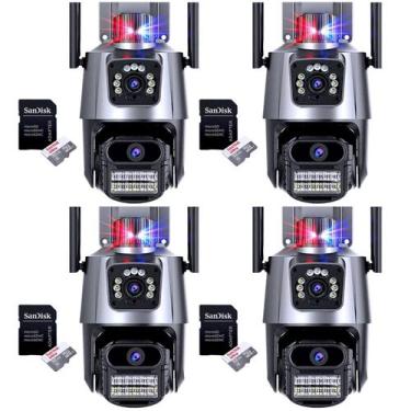 Imagem de Câmera de Segurança Dupla WiFi 8x Zoom 6MP Full HD 1080 com Alarme Int