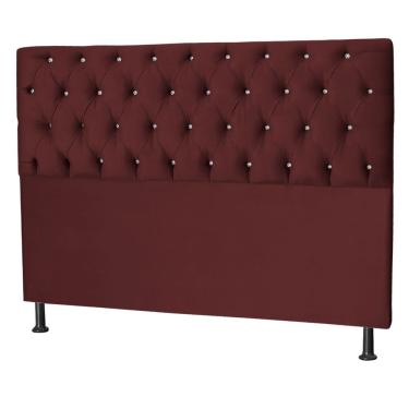 Imagem de Cabeceira Estofada Queen 160 Cm Juliete Suede Marsala