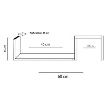 Imagem de Prateleira Zig Zag Branca Em Mdf