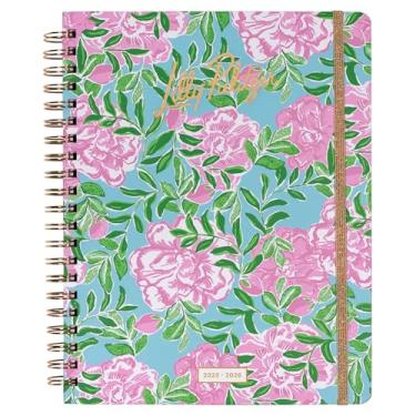 Imagem de Lilly Pulitzer Agenda diária 2025-2026, agenda jumbo datada de agosto de 2025 a dezembro de 2026, agenda semanal com calendário mensal, adesivos, bolsos e encadernação em espiral, agenda fofa de capa