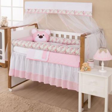 Imagem de Kit Rolinho Para Berço Americano 11pçs Almofada Brinde - Gaby Baby Enx