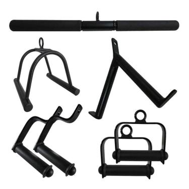 Imagem de Puxador Musculação Kit Crossover Academia 7 Peças