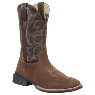 Imagem de Bota Masculina Jácomo com Bico Quadrado Marrom 37986