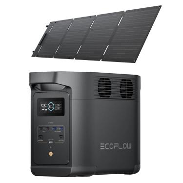 Imagem de KIT Estação de Energia E980 110/127V Ecoflow Nobreak Gerador + painel solar Placa 45W