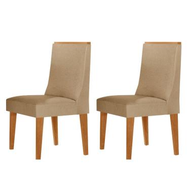Imagem de Conjunto com 2 Cadeiras MDF Lisboa para Sala de Jantar Moderna Mobília