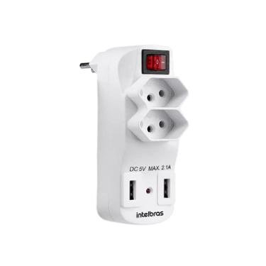 Imagem de Adaptador De Tomada Yins, 2 Entradas, 2 USB - Yp8114