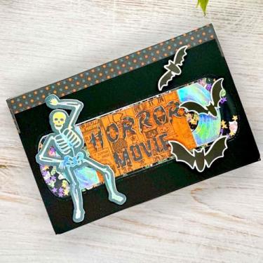 Imagem de KSCRAFT Estêncil de matrizes de corte de metal com tema musical de agosto de 2025 para álbum de recortes, gravação decorativa, cartão de papel DIY (mini álbum de fita VHS)