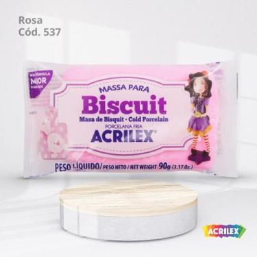 Imagem de Massa para biscuit 90g rosa - ACRILEX