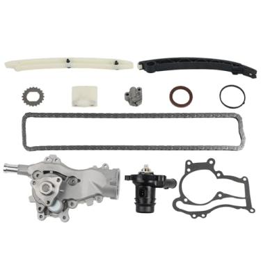 Imagem de Autodevil Kit de corrente de distribuição do motor Bomba de água 1.4L Apto para Encore 2013-2016 para Sonic 12-16 para Cruze 11-15 para Trax-Auto 13-16 Peças de tempo de motor de carro com trilho de