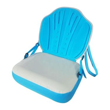 Imagem de menolana Assento de caiaque com encosto, alça ajustável, peças de caiaque, assento prático para prancha de remo inflável para barcos de pesca, rafting e