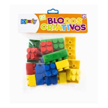 Imagem de Brinquedo Bloco Criativo de Montar C/ 20 peças - Kendy