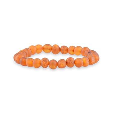 Imagem de Bracelete de âmbar báltico bruto genuíno para adultos – Escolha suas cores e escolha seu tamanho! - 3 tamanhos e 10 cores diferentes – 100% âmbar báltico autêntico, Cognac, 7.8 Inch