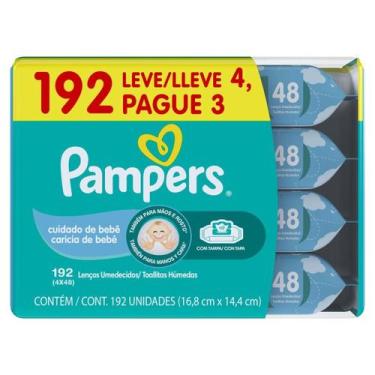 Imagem de Lencos Umedecidos Cuidado De Bebe Com 192 Unidades Pampers