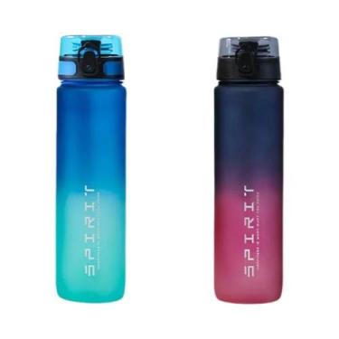 Imagem de Garrafa De Água Esportiva Grande De 1 Litro À Prova De Vazamentos Plás