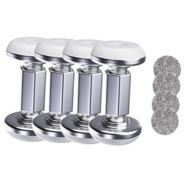 Imagem de Fenteer 4 peças de estrutura de cama rosqueada, suporte de cabeceira, estabilizador, altura ajustável, acessório antivibração, ferramenta para sofás-cama, Ajuste de 56 Mm a 76