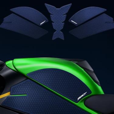 Imagem de Novos acessórios de motocicleta almofada de tanque de combustível lateral protetores adesivos decalque almofada de tração de joelho a gás almofada de tração para Kawasaki ZX10R ZX10RR Ninja ZX-10R ZX