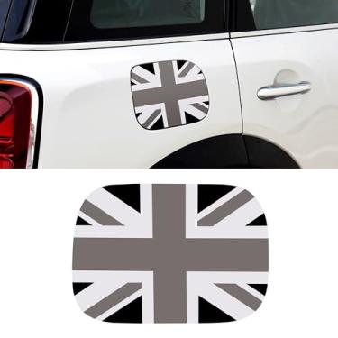 Imagem de TOMALL Decalque de tanque de gasolina compatível com Mini Cooper F60 adesivo de almofada de tanque de combustível padrão bandeira do Reino Unido decalque decalque de tampa de gás acabamento à prova