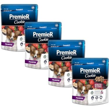 Imagem de Kit 4 Biscoitos Premier Cookie para Cães Filhotes Porte Pequeno Sabor Frutas Vermelhas 4 x 250G