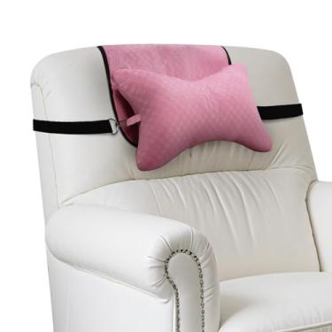 Imagem de Almofada reclinável de suporte de cabeça e pescoço, almofada de encosto de cabeça para cadeira de sofá, design antiderrapante para alívio de dor no pescoço no sofá, assento de carro, viagem (xadrez