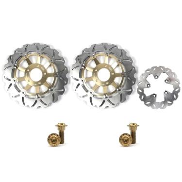 Imagem de Arashi Discos de freio dianteiros traseiros rotores com parafusos de montagem para Suzuki RF900R 1994-1997, GSF1200 Bandit 1200 1996-2005, GSX 1200 INAZUMA 1999-2002, acessórios de substituição de