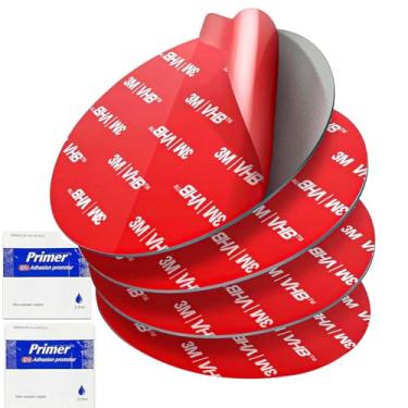 Imagem de 4 almofadas adesivas 3M VHB para montagem de câmera de painel, substituição de fita dupla face resistente ao calor de 5,6 cm, adesivo de fita resistente para painel de carros e uso diário, 4