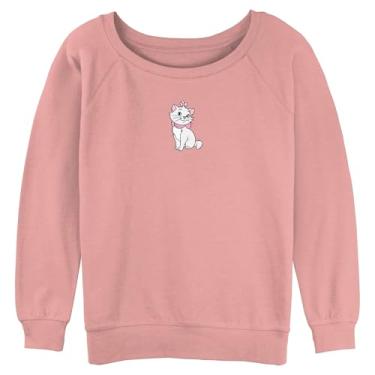 Imagem de Disney Moletom feminino Marie Sit Sloucher Terry, Rosa deserto, XXG