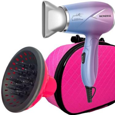 Imagem de Secador de Cabelo Mondial 1200w Ions Tourmaline Mini Dobrável Viagem A