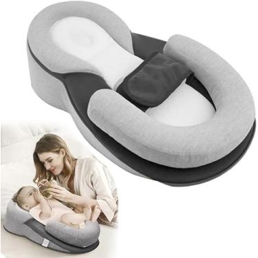 Imagem de MKXPWMKS Travesseiro de cunha para recém-nascido, almofada de cunha de cunha de refluxo de bebê, amamentação com mamadeira, hora de barriga