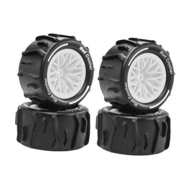 Imagem de simhoa 4x 1/18 Escala RC Pneus Componentes Peças de Reposição Profissional para Granito, Branco