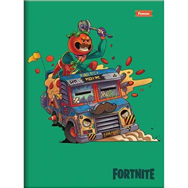 Imagem de Kit de Cadernos, Foroni, Brochurão, Capa Dura, Fortnite, 80 Folhas, Pacote com 5